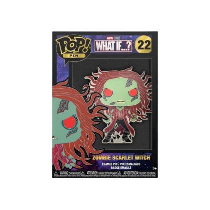 Funko Pop! Pin: Marvel What If..? Zombie Scarlet Witch* (Glows in the Dark) #22 Large Enamel Pin