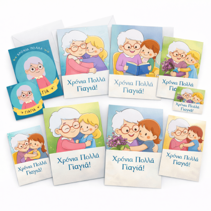 Ευχετήρια κάρτα ΧΡΟΝΙΑ ΠΟΛΛΑ ΓΙΑΓΙΑ