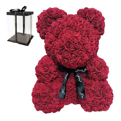 Rose Bear 40cm Μπορντό