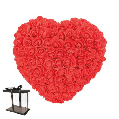 Καρδιά από Foam Roses σε Κουτί Δώρου – 15cm