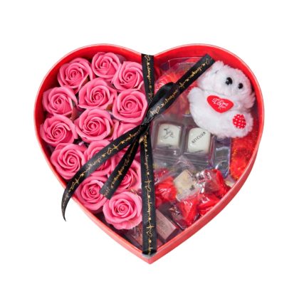 Valentine's Gift Box (ροζ τριαντάφυλλα)