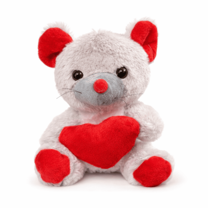 Λούτρινο Ποντίκι Καρδιά 22cm