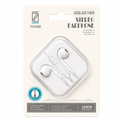 YOURZ Ακουστικά Handsfree με Βύσμα 3.5mm