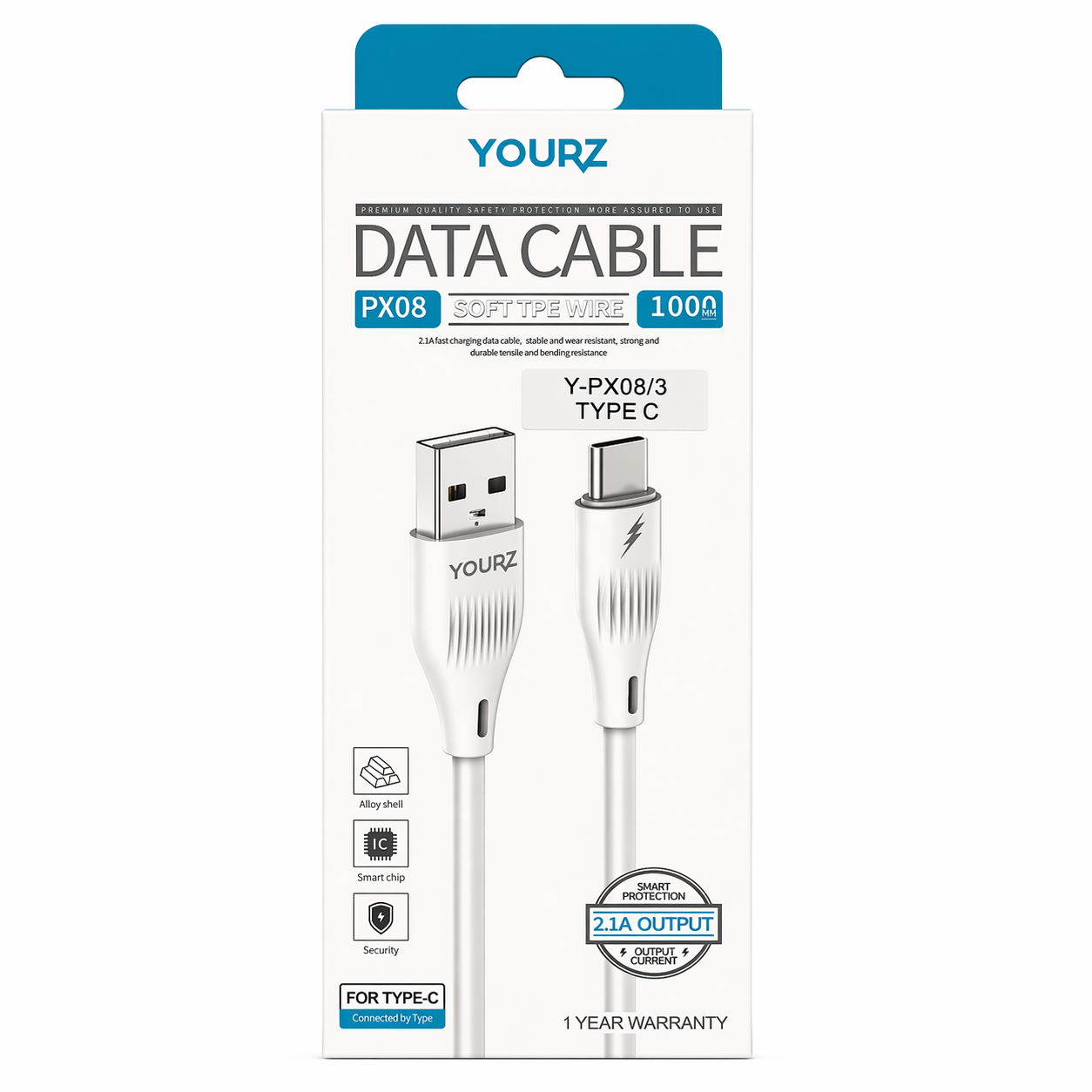 YOURZ Καλώδιο Φόρτισης Type-C