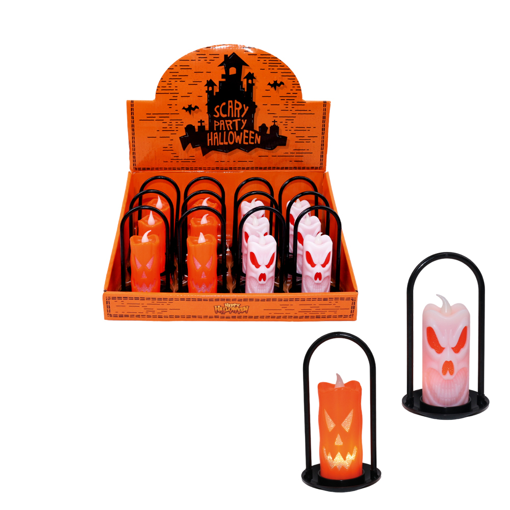 Φωτιζόμενο Κερί Halloween 2 Σχέδια